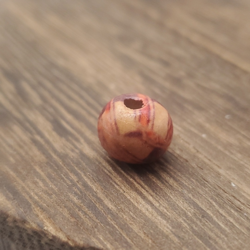 Tiki sunrise patterned bead charm